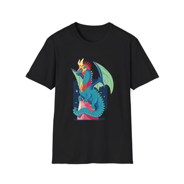 Dragon with Helmet - Fairytale Dragons - Unisex T-Shirt