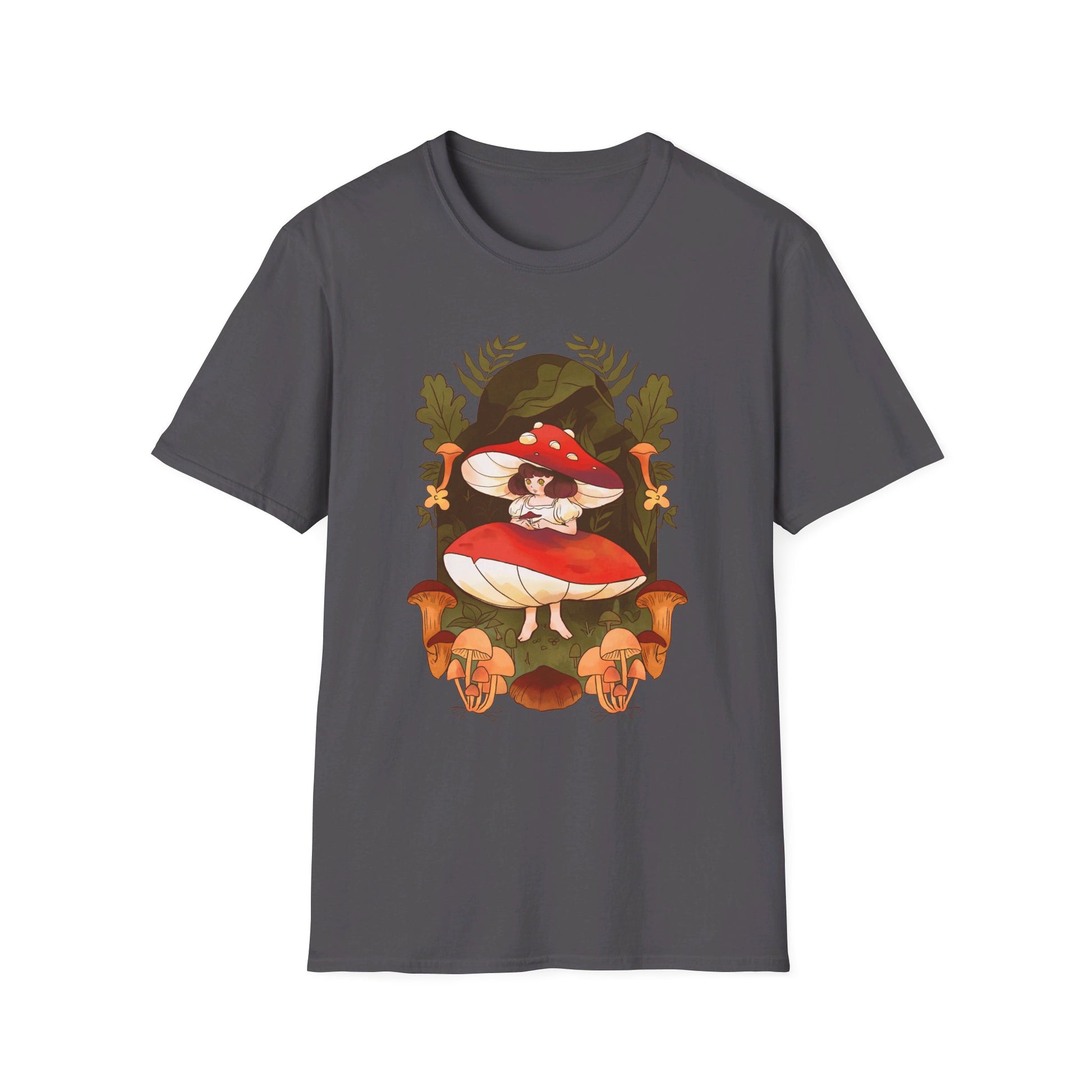 Mushroom Girl - Fairy Tail World - Front Design - Premium Bio Unisex T-Shirt - Pure Face Streetwear