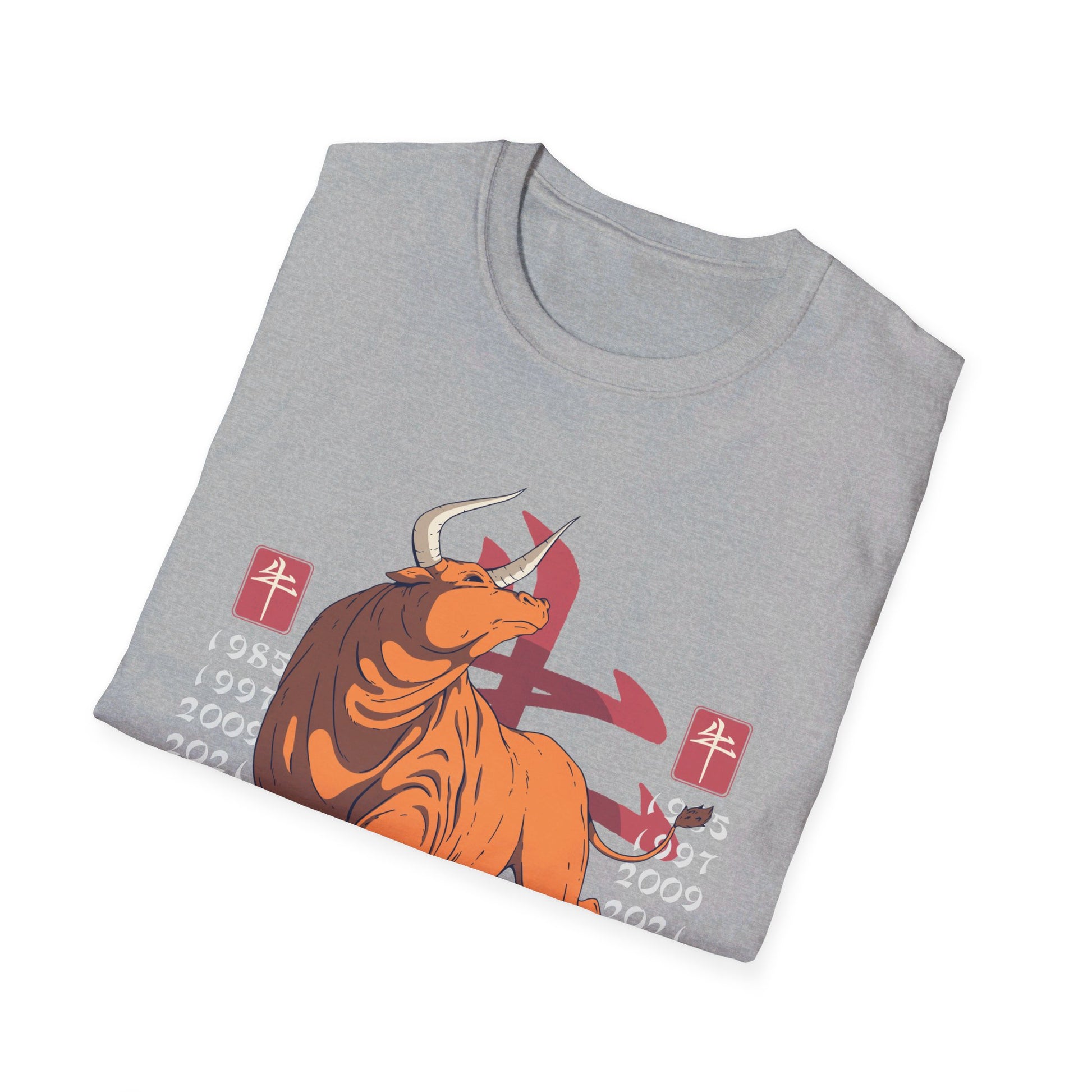 Ox - Chinese Zodiac Anime - Front Design - Premium Bio Unisex T-Shirt - Pure Face Streetwear