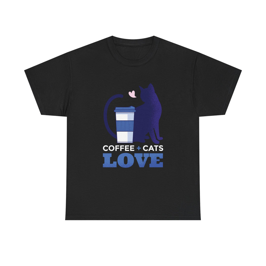 coffee-cat-love-cat-zone-Tshirt-schwarz-front-print
