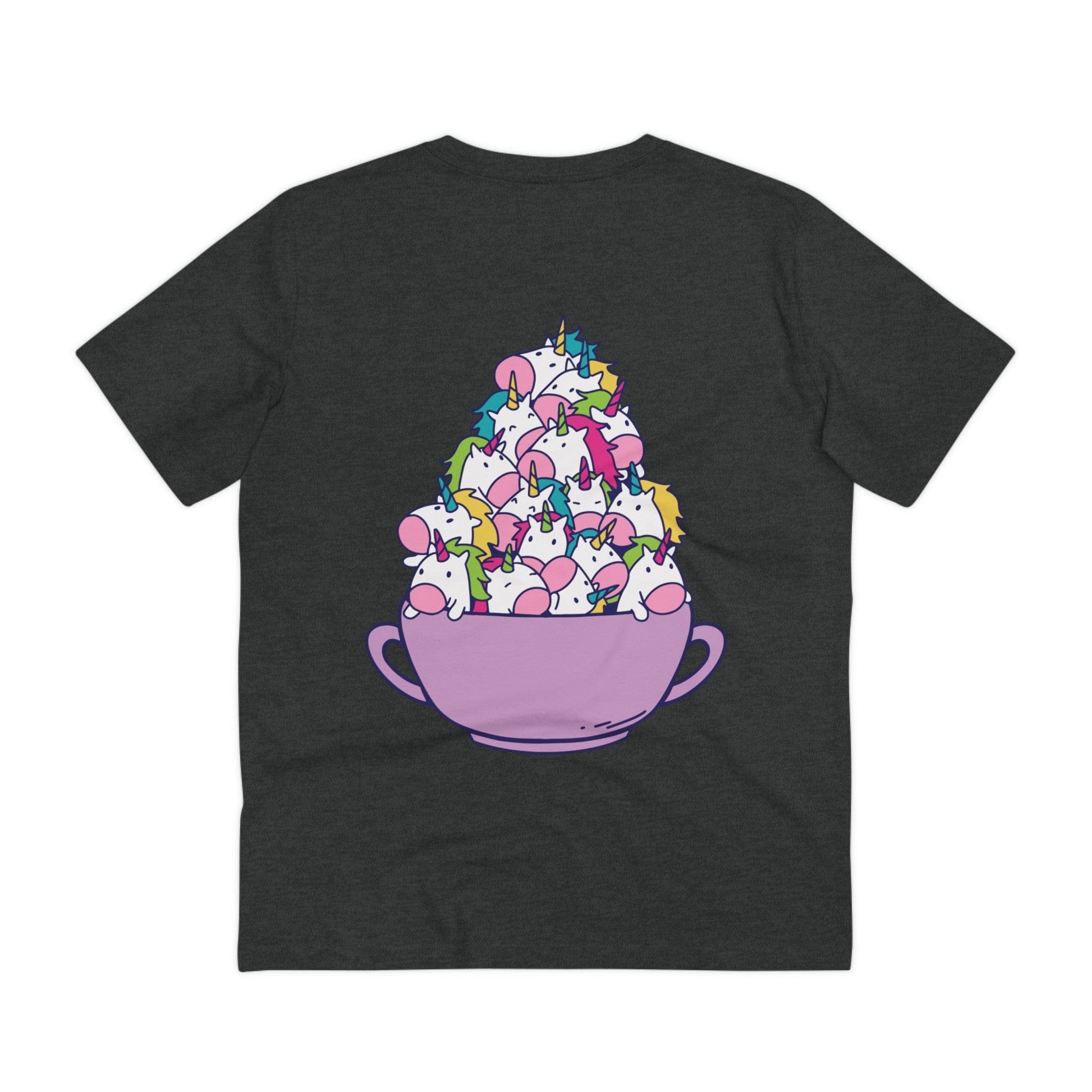 Printify T-Shirt Dark Heather Grey / 2XS A Bowl of Unicorn - Unicorn World - Back Design