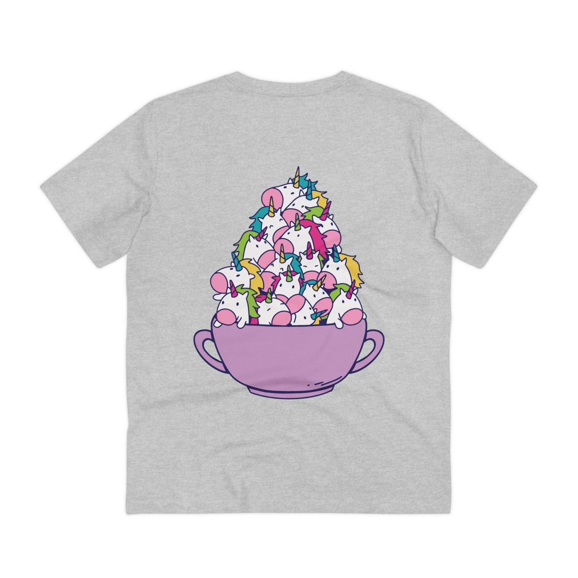 Printify T-Shirt Heather Grey / 2XS A Bowl of Unicorn - Unicorn World - Back Design