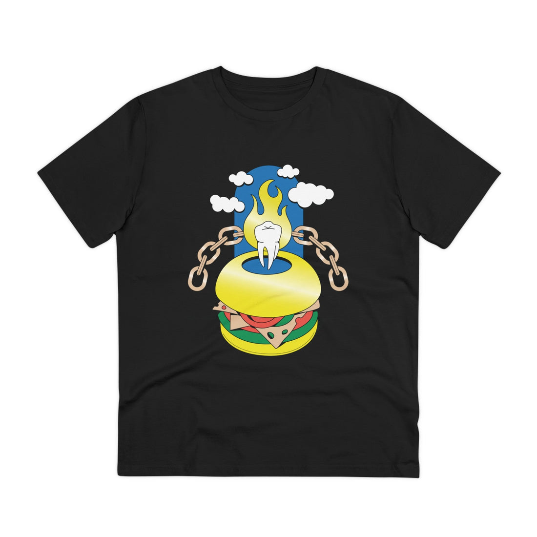 Printify T-Shirt Black / 2XS Abstract Burger - Surreal Still Life - Front Design