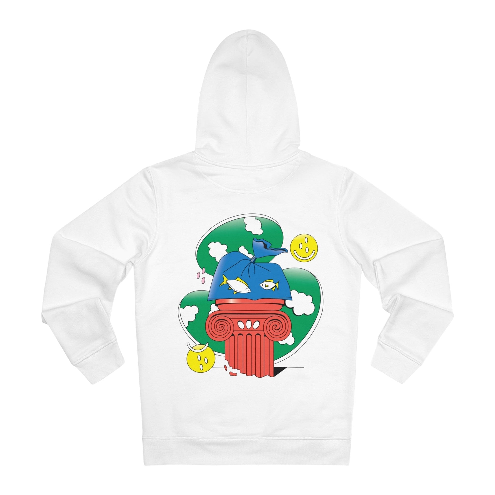 Printify Hoodie White / S Abstract Elements - Surreal Still Life - Hoodie - Back Design