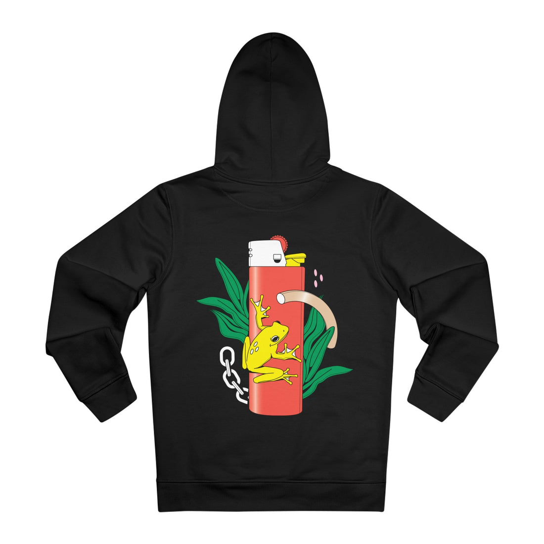 Printify Hoodie Black / M Abstract Lighter - Surreal Still Life - Hoodie - Back Design