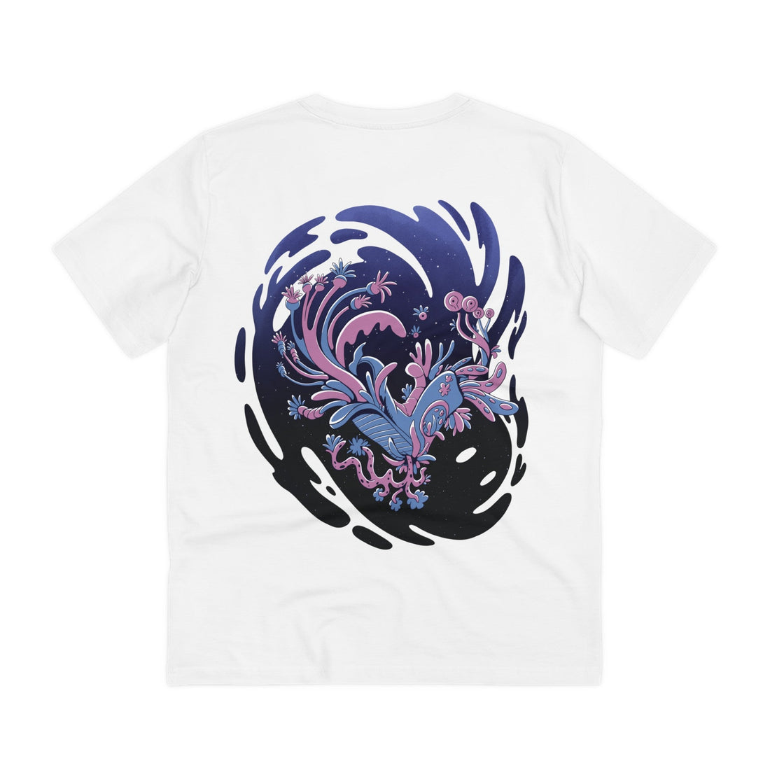 Printify T-Shirt White / 2XS Abstract Space Monster Boot Floral - Plants in Space - Back Design