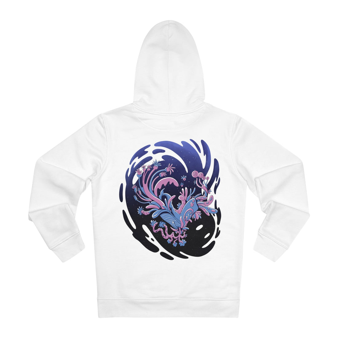 Printify Hoodie White / S Abstract Space Monster Boot Floral - Plants in Space - Hoodie - Back Design