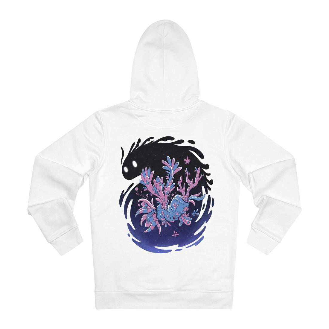 Printify Hoodie White / S Abstract Space Monster Can Floral - Plants in Space - Hoodie - Back Design