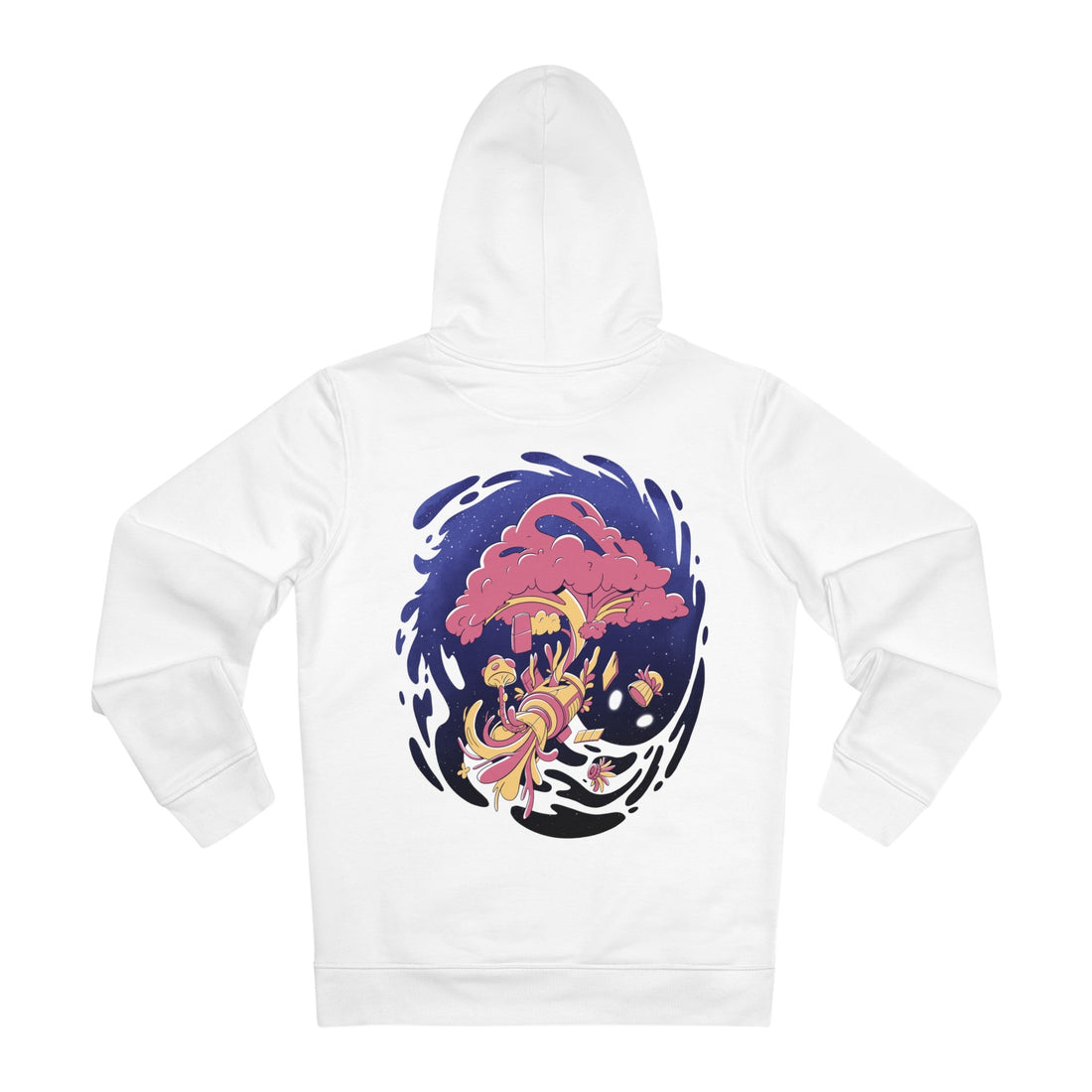 Printify Hoodie White / S Abstract Space Monster Tree - Plants in Space - Hoodie - Back Design