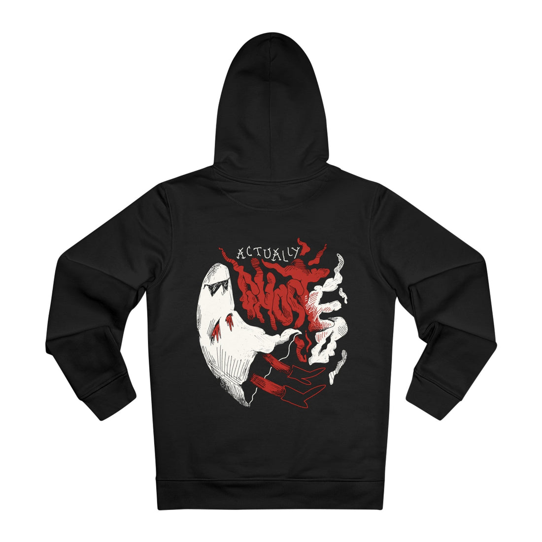 Printify Hoodie Black / M Actually ghosted - Afterlife Characters Funny - Hoodie - Back Design