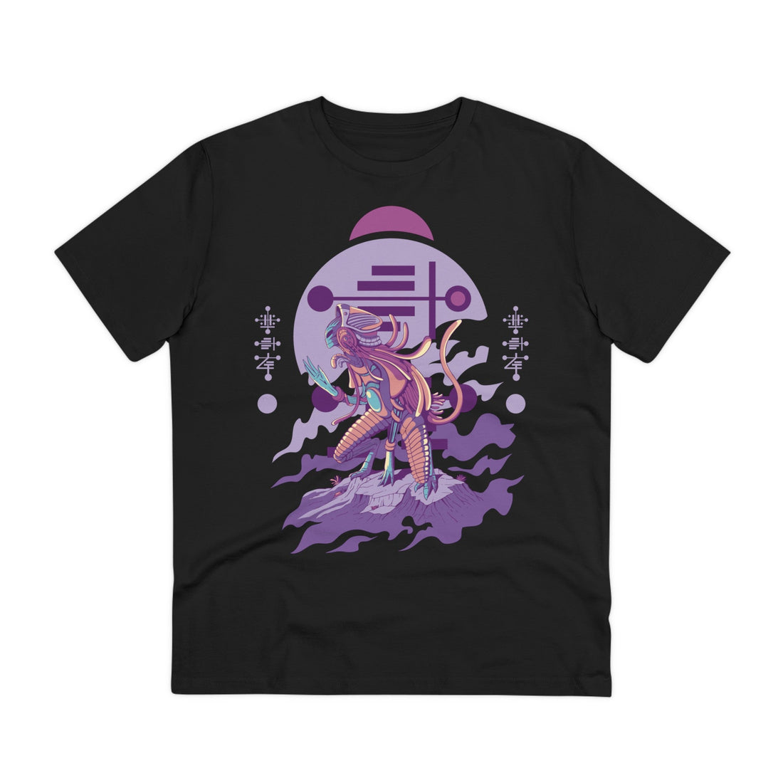 Printify T-Shirt Black / 2XS Alien Creature kneeling - Alien Warrior - Front Design
