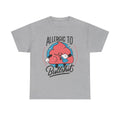 Graues T-Shirt mit Front Print und dem Statement „Allergic to bullshit“ im Antisocial-Retro-Stil