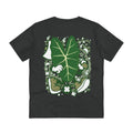 Printify T-Shirt Dark Heather Grey / 2XS Alocasia Frydex - Cartoon Plants - Back Design
