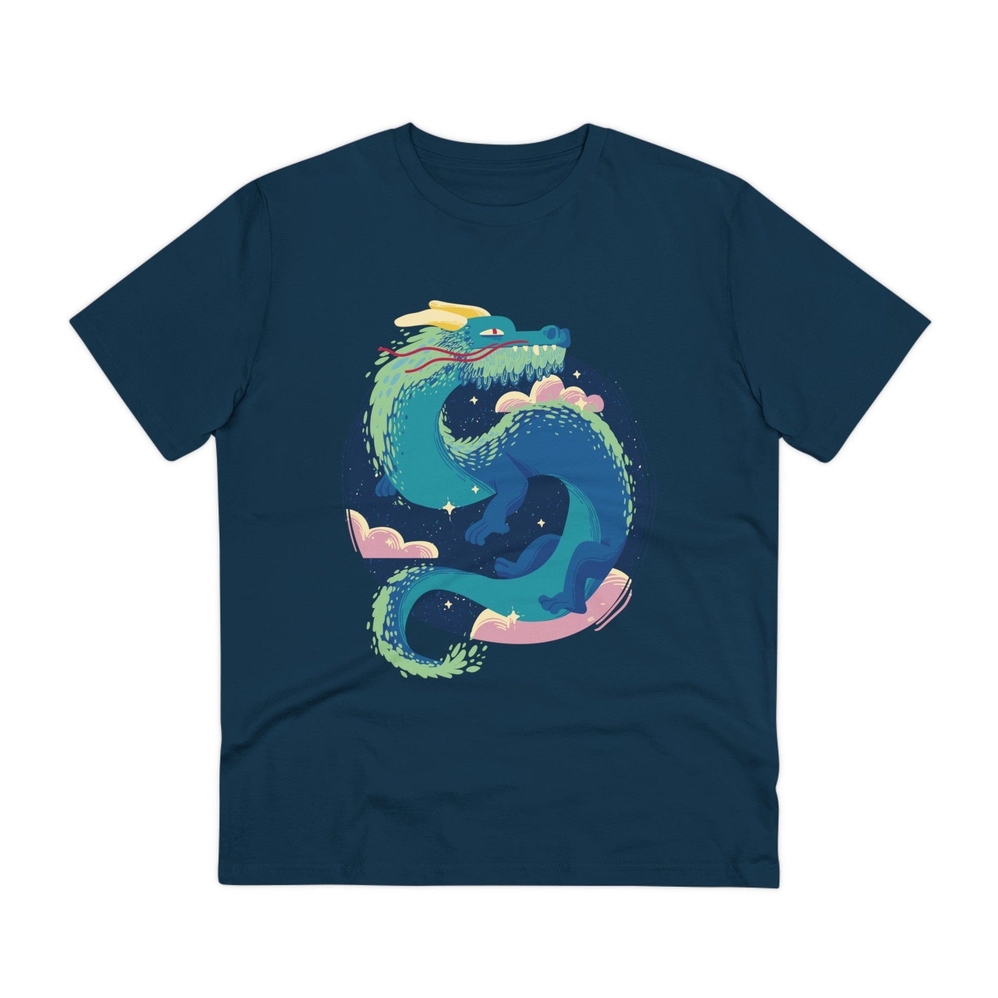 Printify T-Shirt French Navy / 2XS Ancient Fairytale Dragon - Fairytale Dragons - Front Design