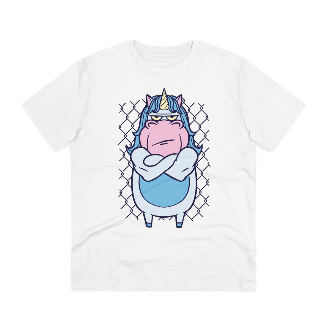 Printify T-Shirt White / 2XS Angry Unicorn - Unicorn World - Front Design