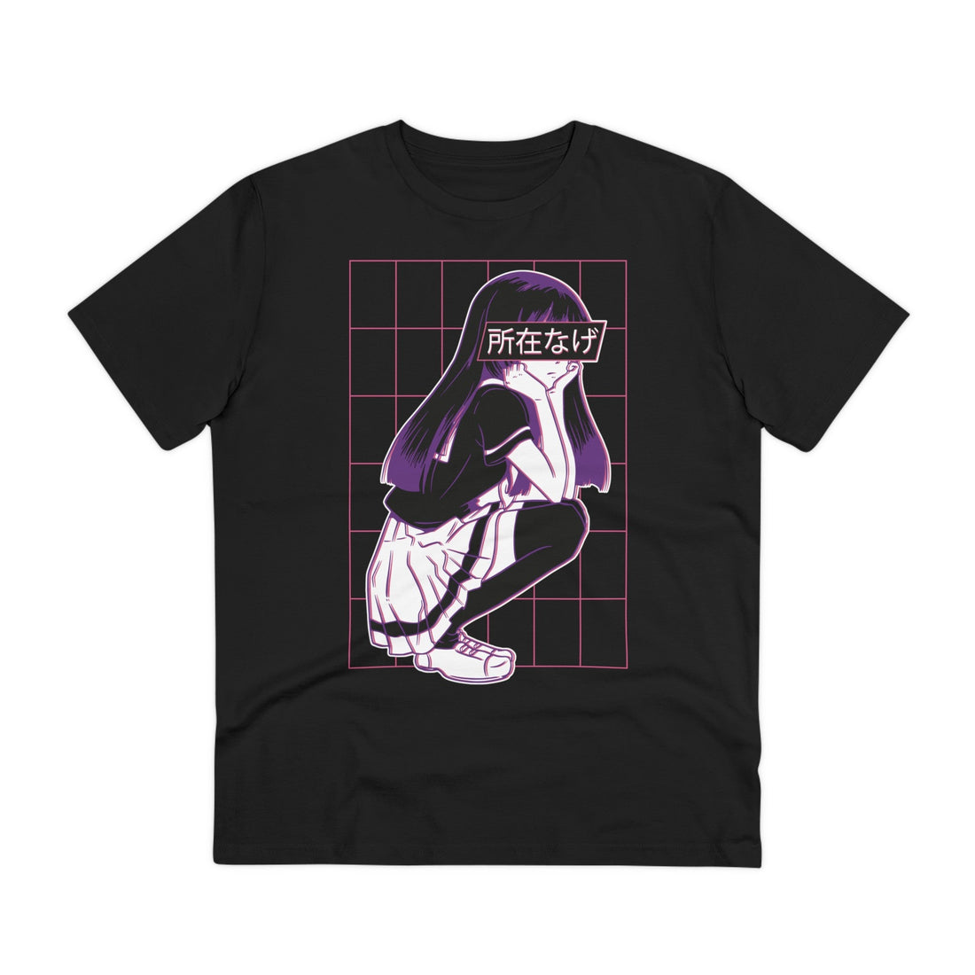 Printify T-Shirt Black / 2XS Anime bored Girl - Anime World - Front Design