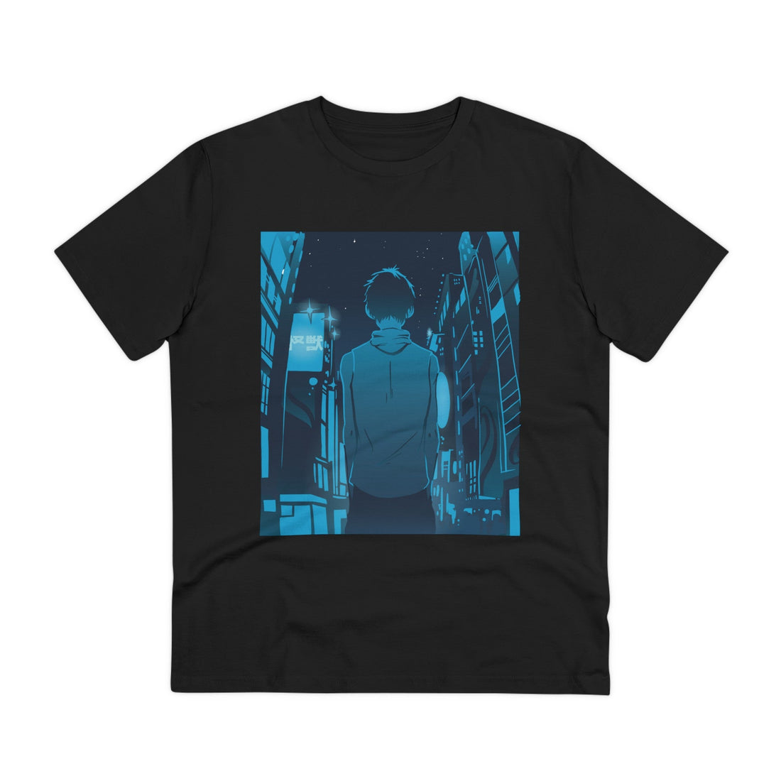 Printify T-Shirt Black / 2XS Anime City Walk - Anime World - Front Design