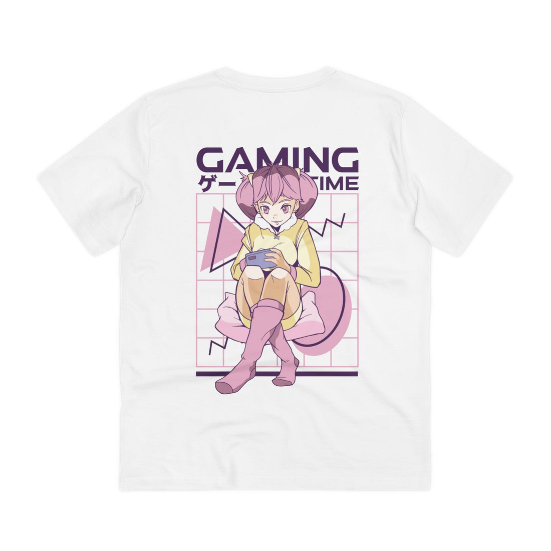 Printify T-Shirt White / 2XS Anime Gaming Time Girl - Anime World - Back Design