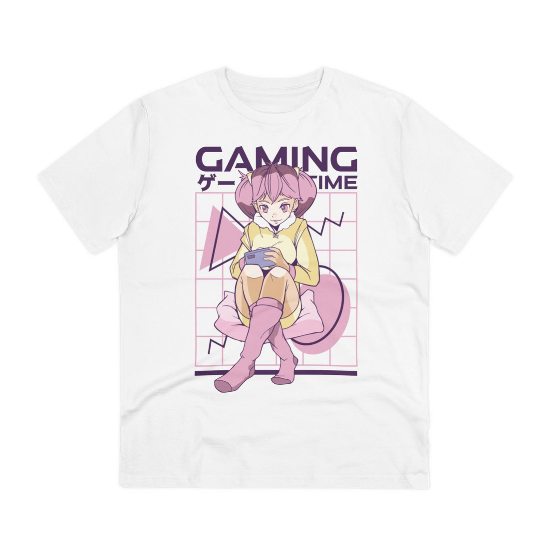 Printify T-Shirt White / 2XS Anime Gaming Time Girl - Anime World - Front Design
