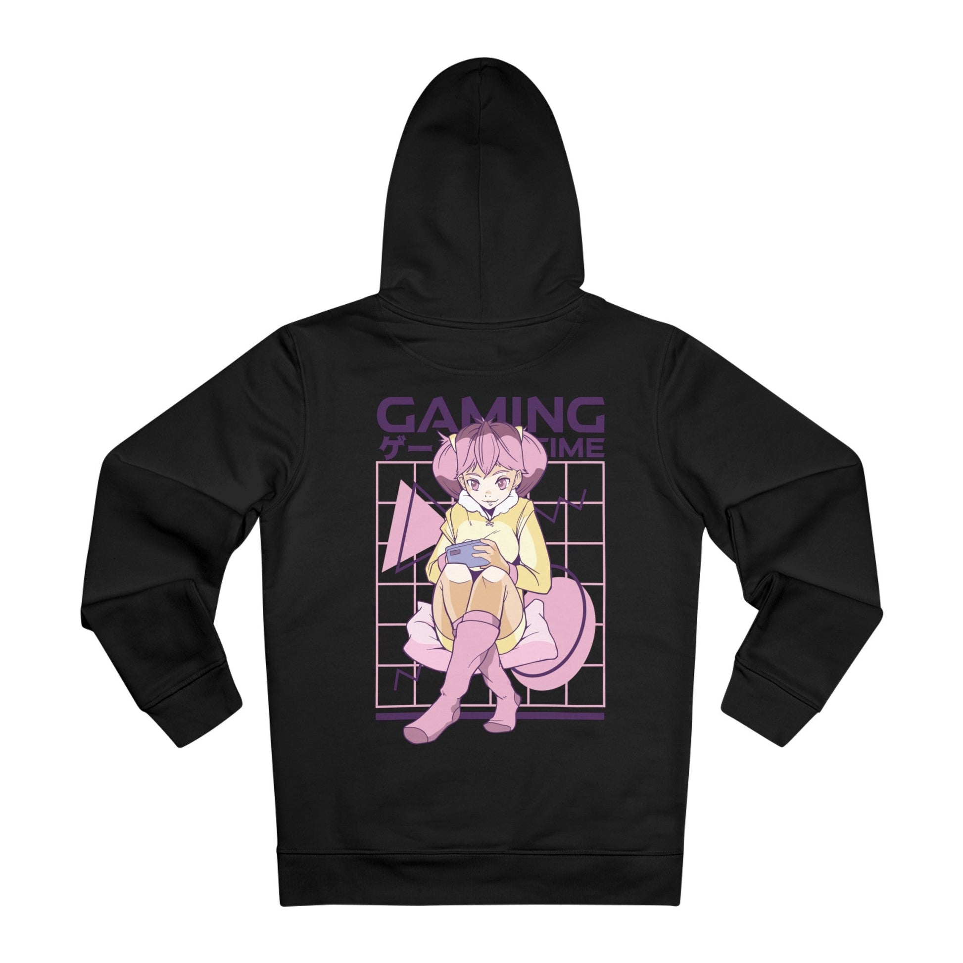 Printify Hoodie Black / M Anime Gaming Time Girl - Anime World - Hoodie - Back Design