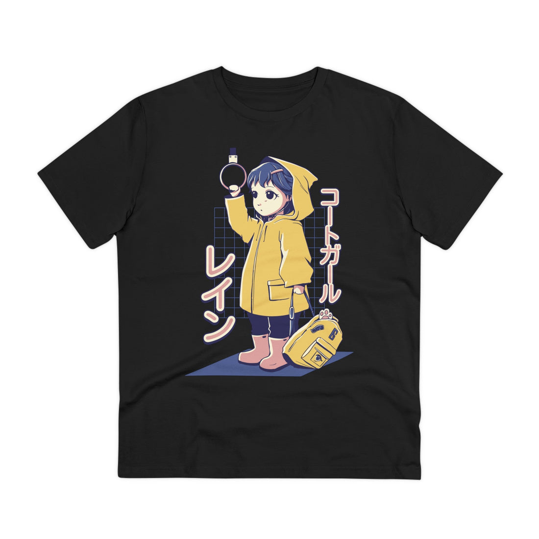 Printify T-Shirt Black / 2XS Anime Girl in Bus - Anime World - Front Design