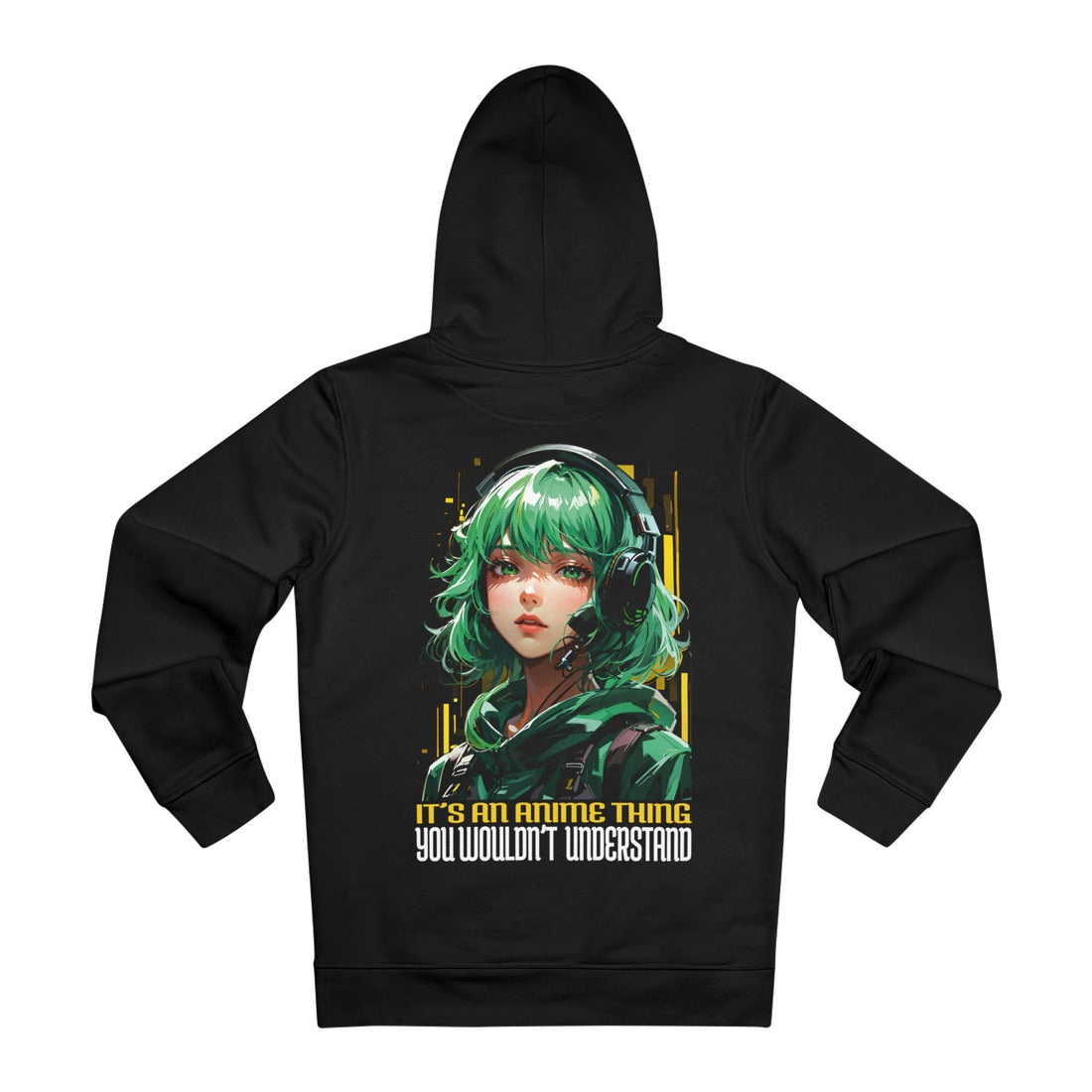 Printify Hoodie Black / M Anime Girl It´s an Anime thing you wouldn´t understand - Anime World - Hoodie - Back Design
