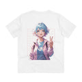 Printify T-Shirt White / 2XS Anime Girl Peace - Anime World - Back Design