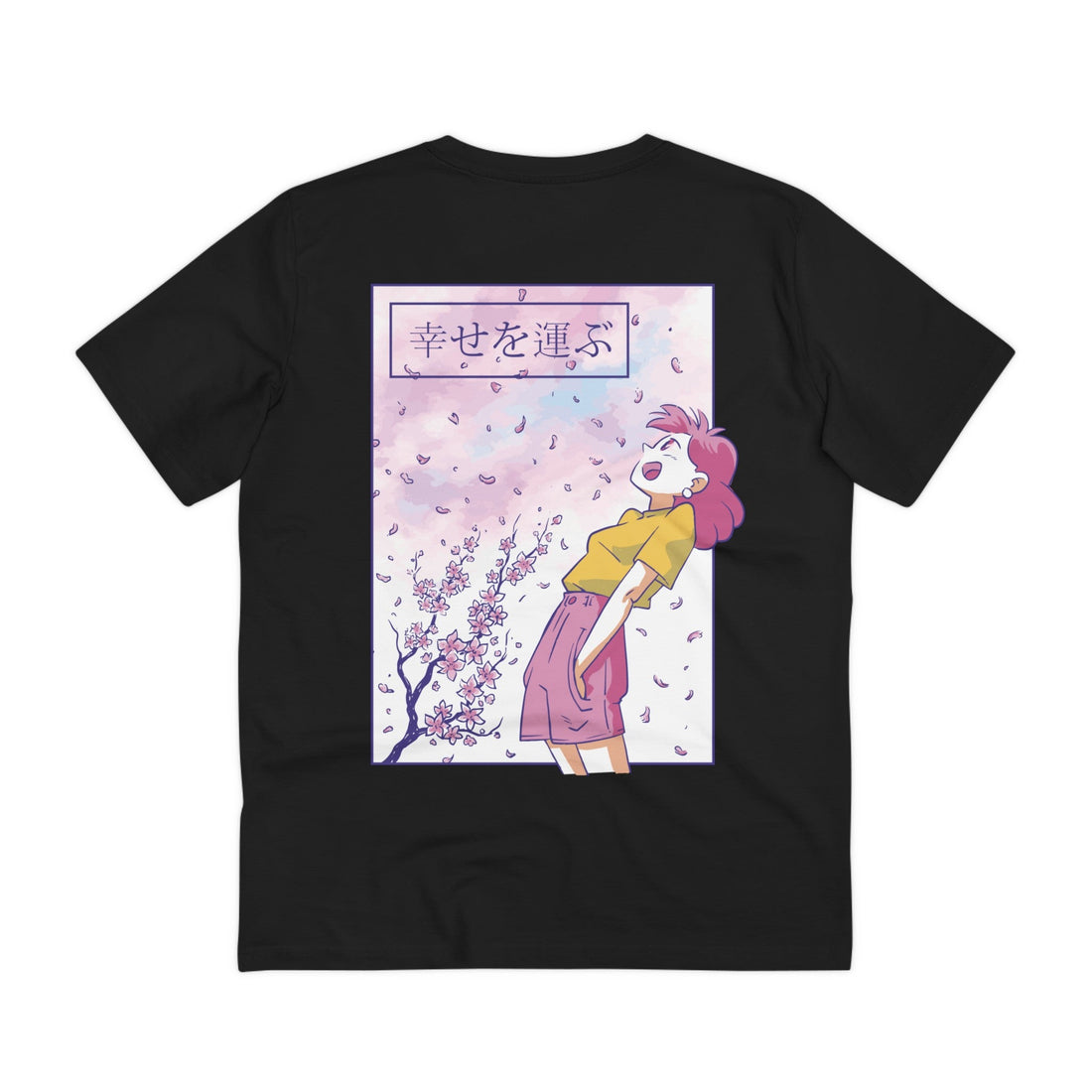 Printify T-Shirt Black / 2XS Anime Girl Spring - Anime World - Back Design
