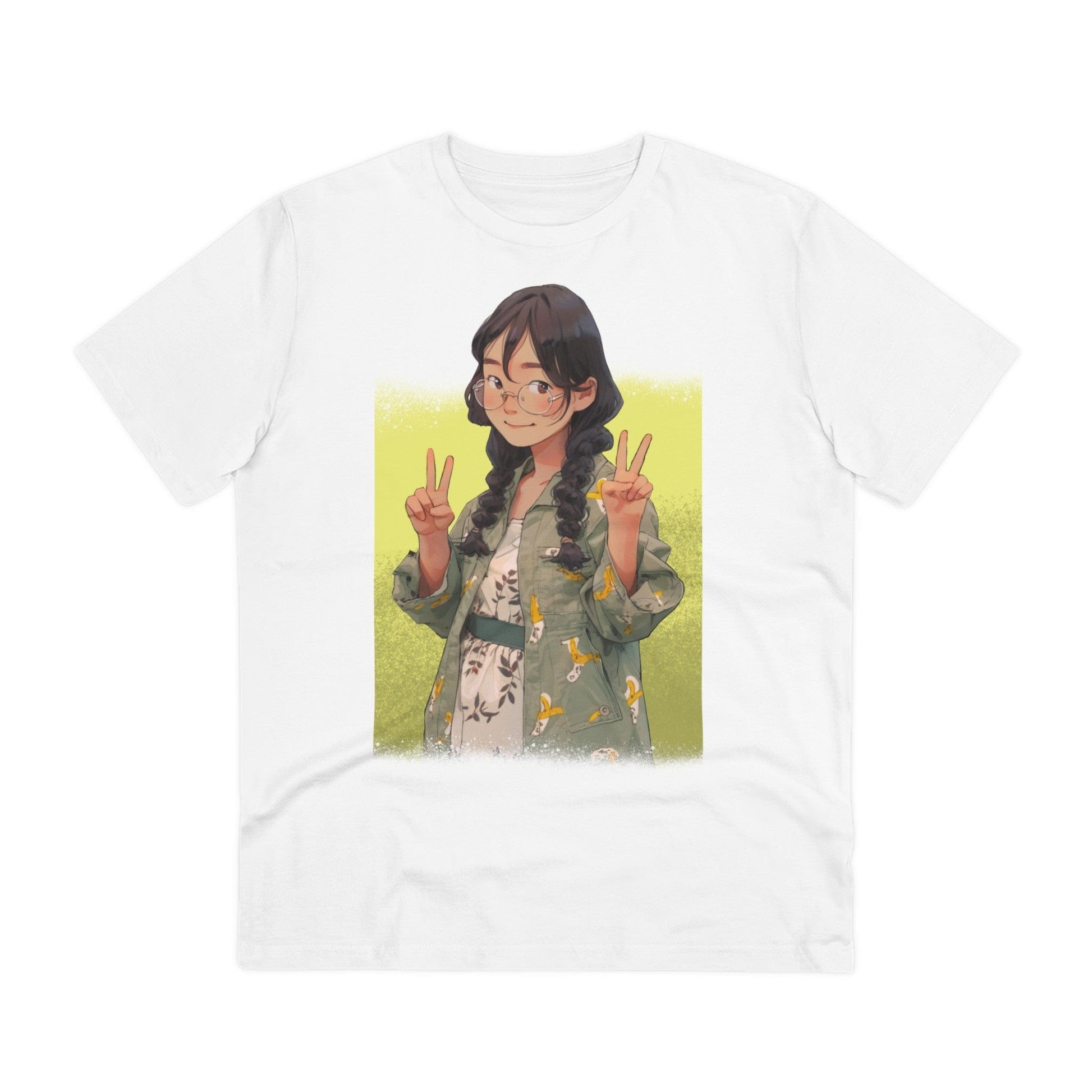 Printify T-Shirt White / 2XS Anime Peace Girl - Anime World - Front Design