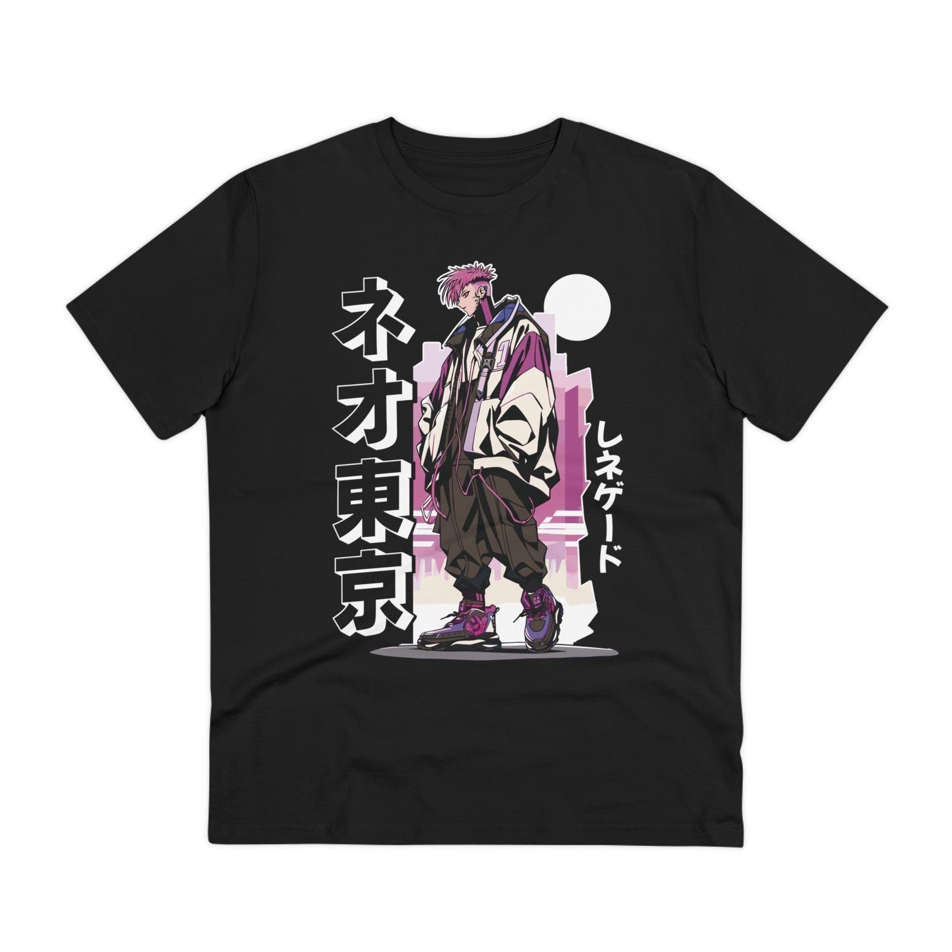 Printify T-Shirt Black / 2XS Anime Pink Hair Boy Streetwear - Anime World - Front Design