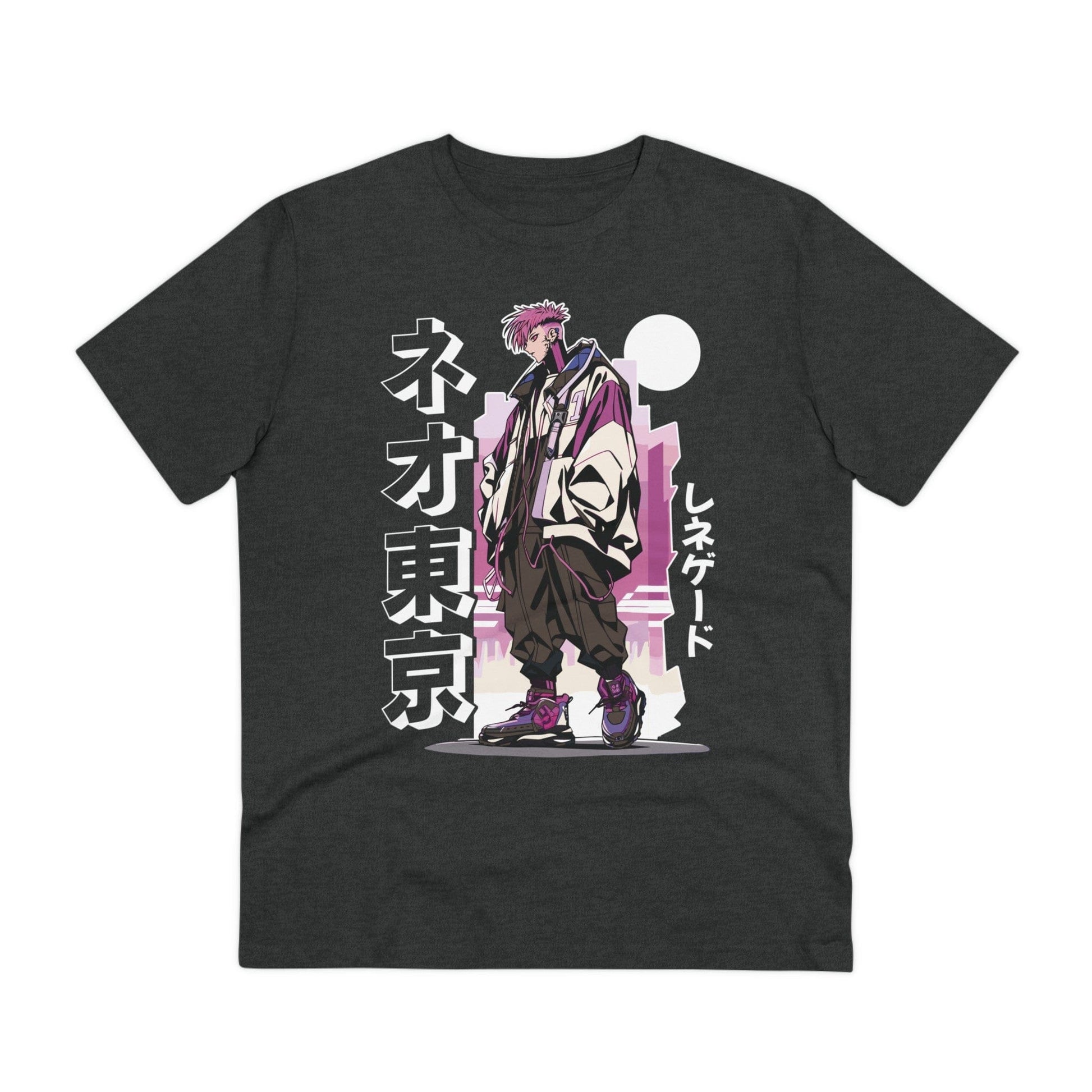 Printify T-Shirt Dark Heather Grey / 2XS Anime Pink Hair Boy Streetwear - Anime World - Front Design