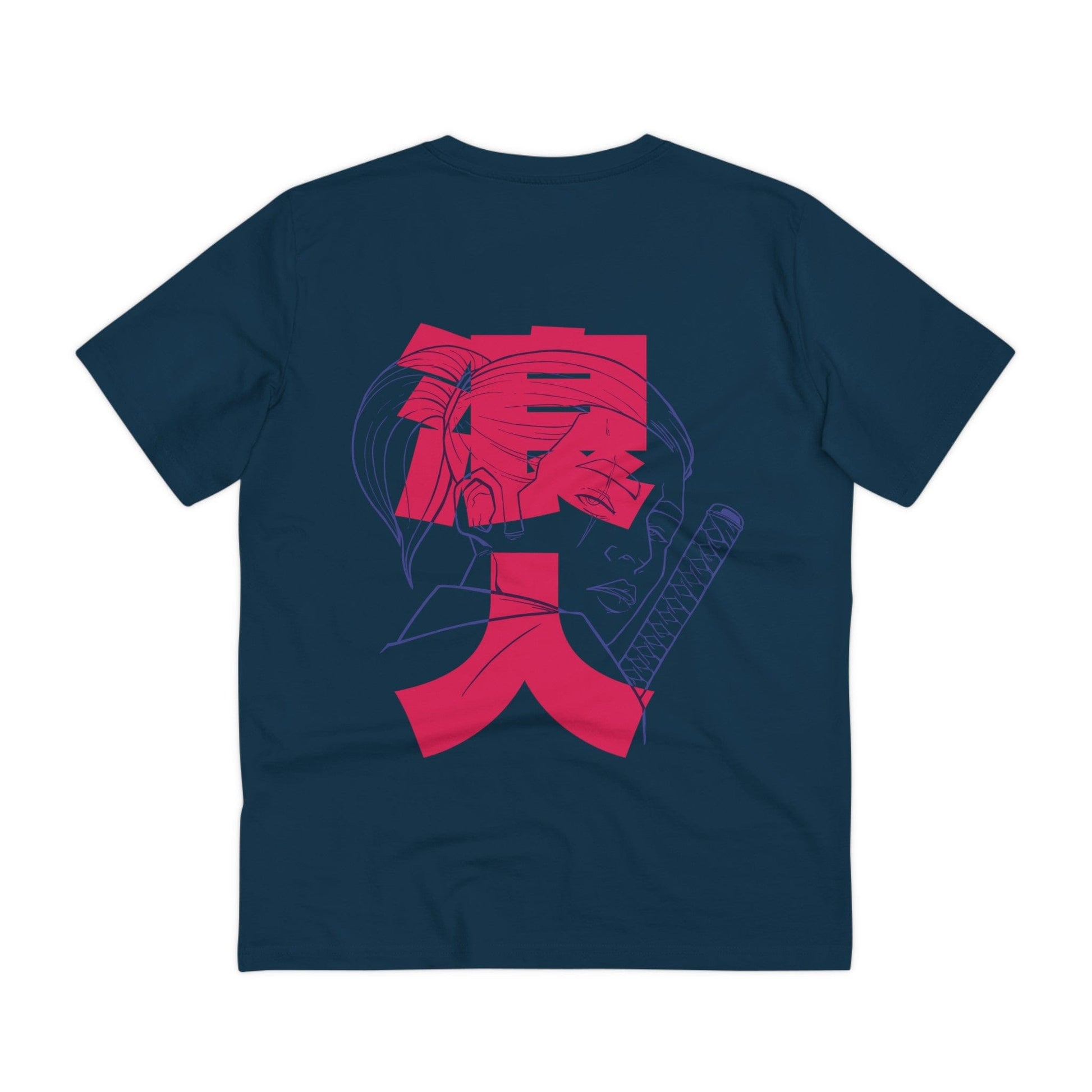 Printify T-Shirt French Navy / 2XS Anime Ronin Japanese - Anime World - Back Design