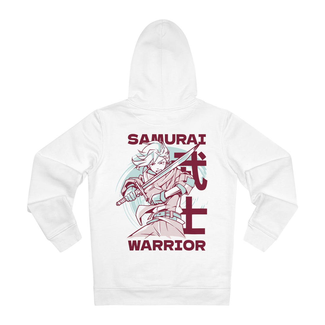 Printify Hoodie White / S Anime Samurai Warrior - Anime World - Hoodie - Back Design