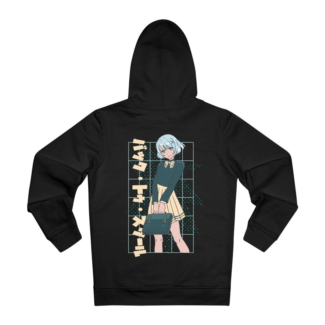 Printify Hoodie Black / M Anime School Girl - Anime World - Hoodie - Back Design