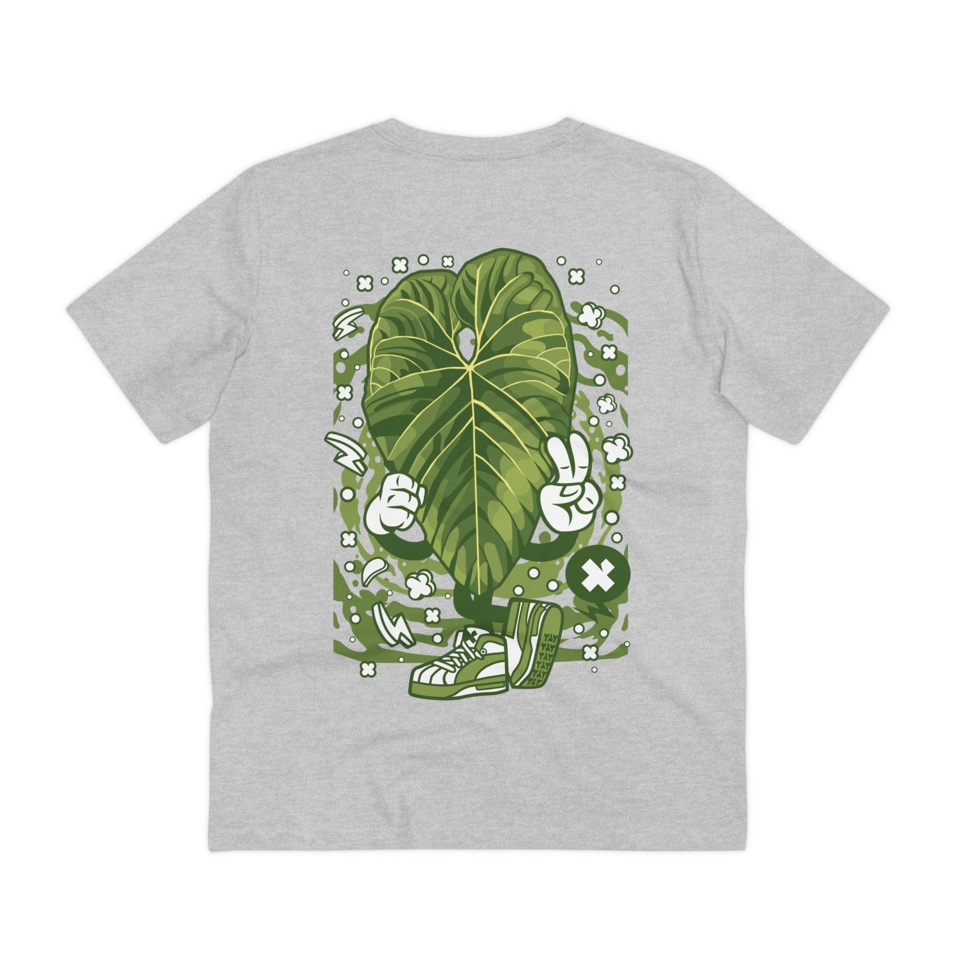 Printify T-Shirt Heather Grey / 2XS Anthurium Cupulispathum - Cartoon Plants - Back Design