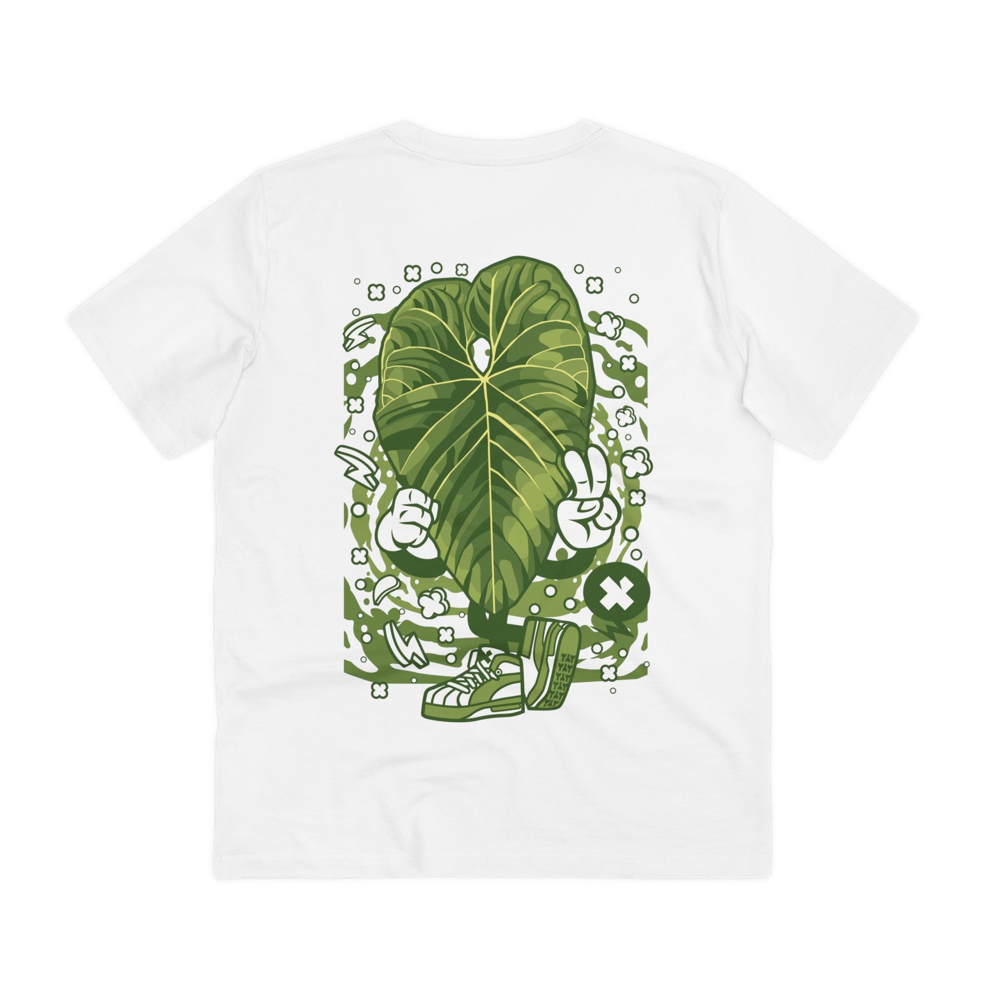 Printify T-Shirt White / 2XS Anthurium Cupulispathum - Cartoon Plants - Back Design