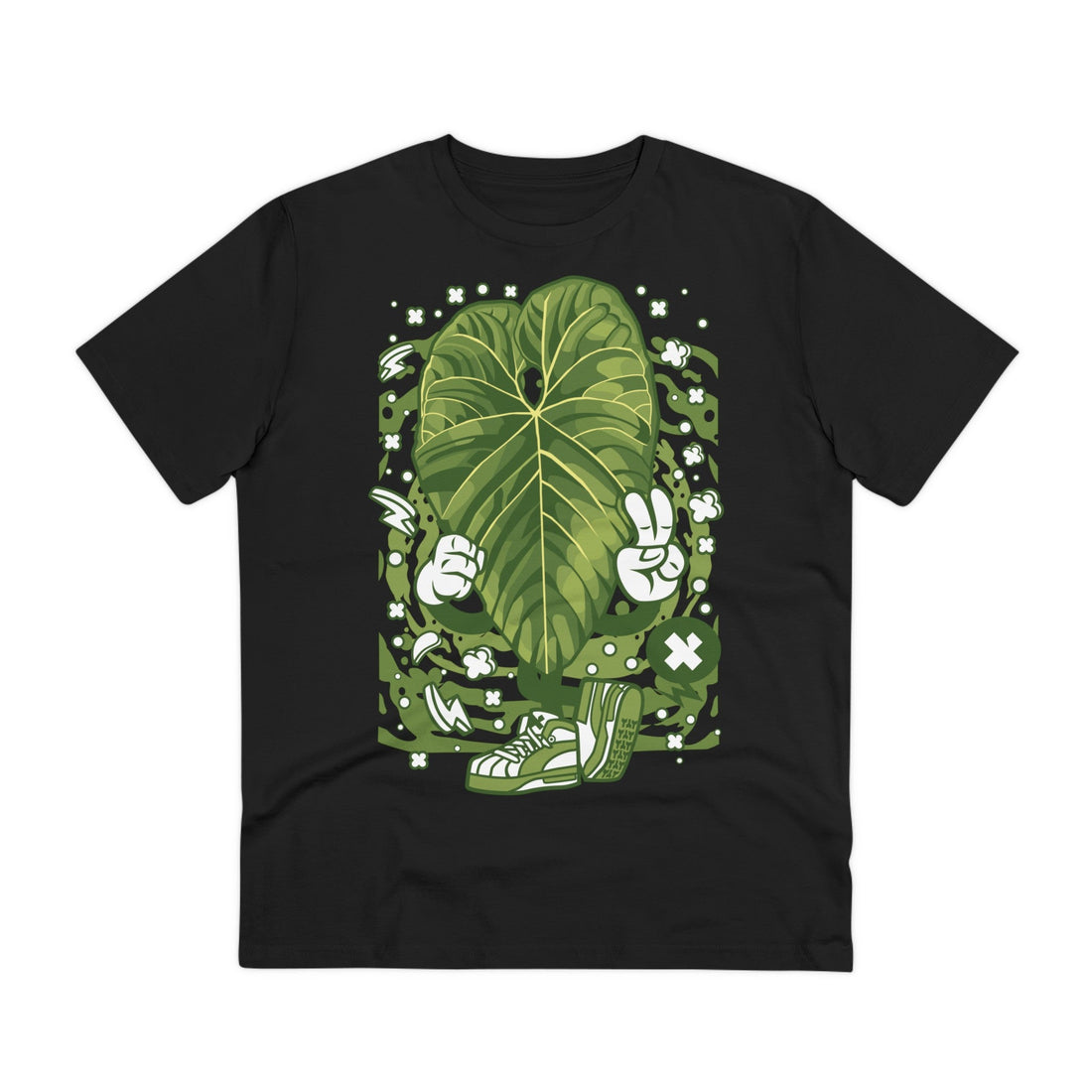 Printify T-Shirt Black / 2XS Anthurium Cupulispathum - Cartoon Plants - Front Design
