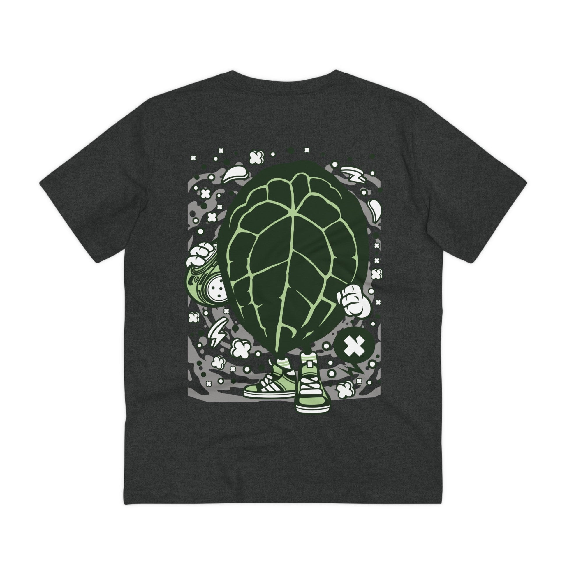 Printify T-Shirt Dark Heather Grey / 2XS Anthurium Forgetii - Cartoon Plants - Back Design