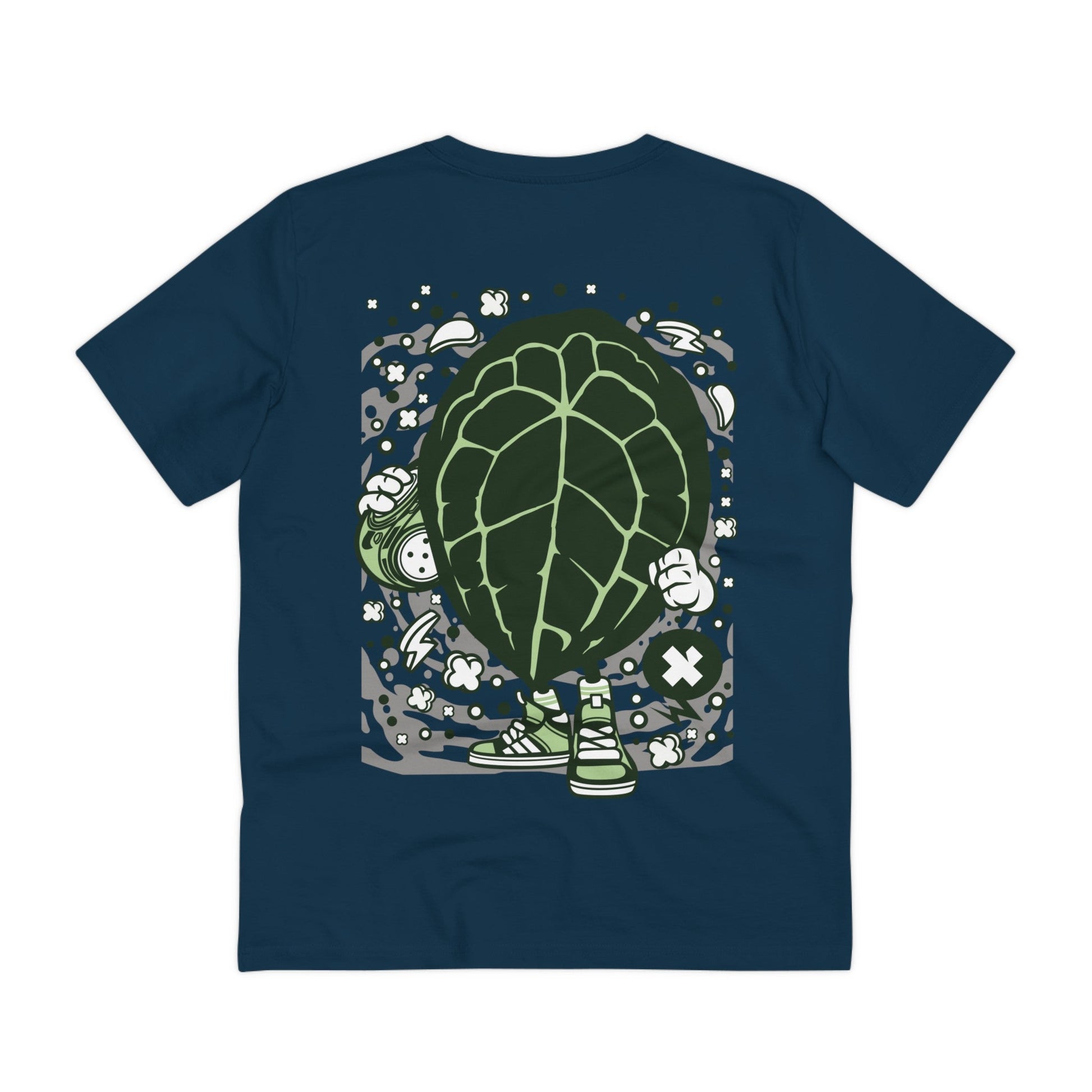 Printify T-Shirt French Navy / 2XS Anthurium Forgetii - Cartoon Plants - Back Design