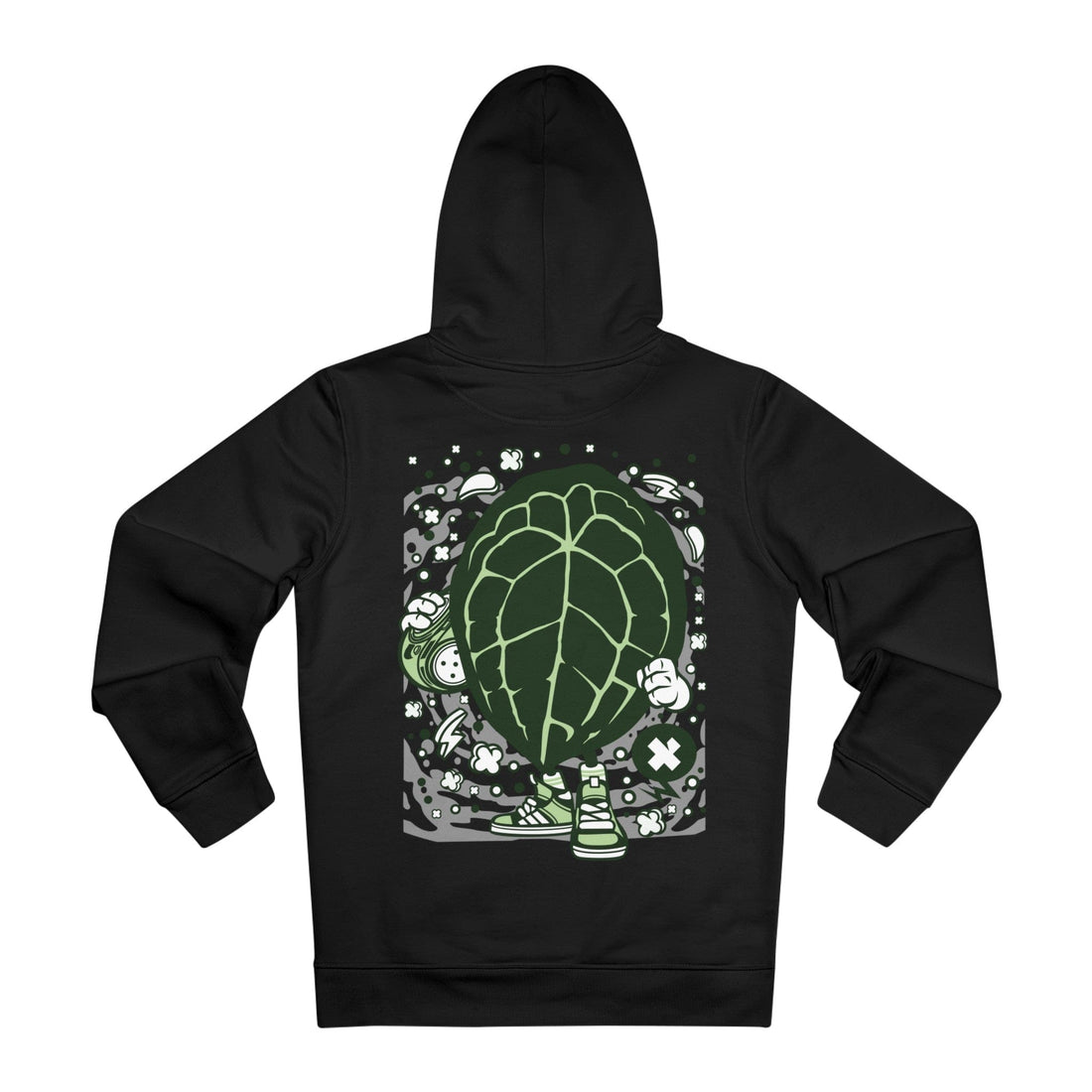 Printify Hoodie Black / 2XL Anthurium Forgetii - Cartoon Plants - Hoodie - Back Design
