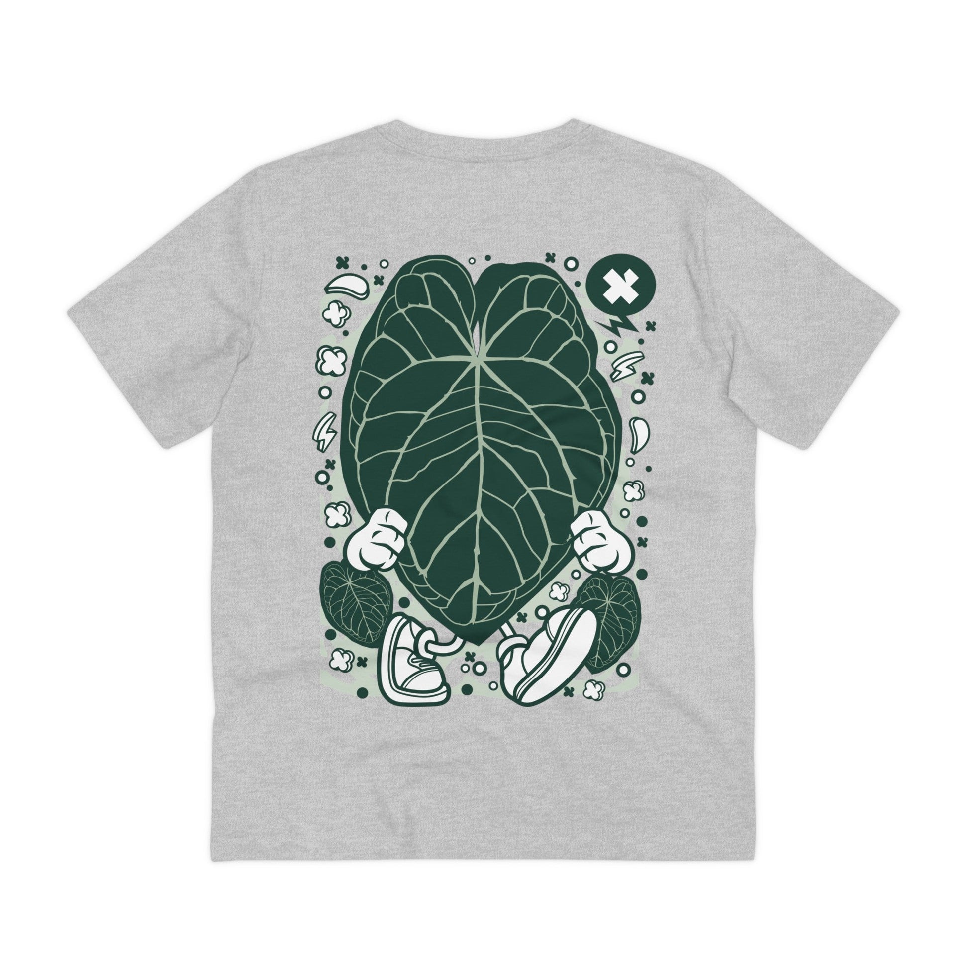 Printify T-Shirt Heather Grey / 2XS Anthurium Magnificum - Cartoon Plants - Back Design