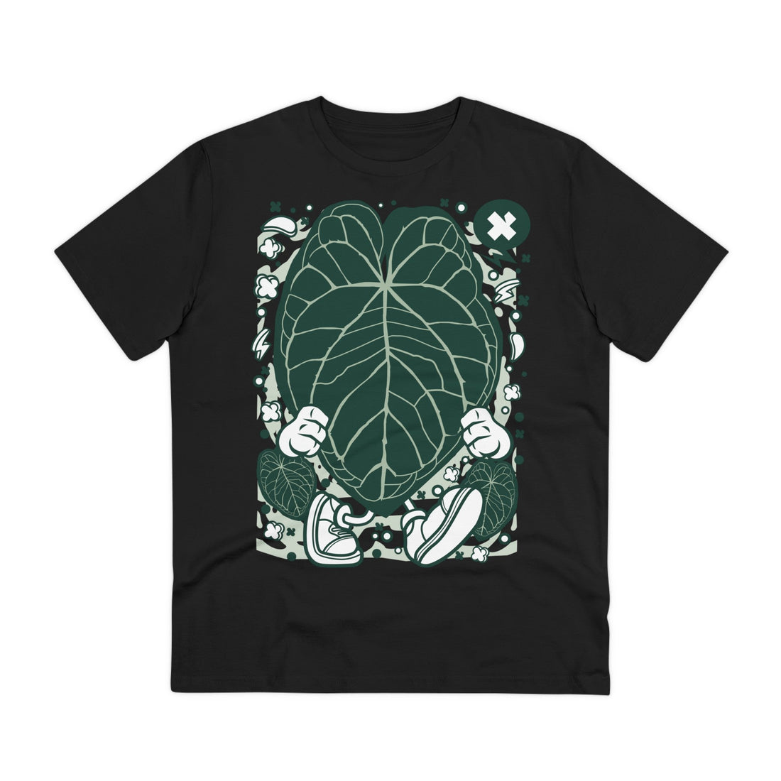 Printify T-Shirt Black / 2XS Anthurium Magnificum - Cartoon Plants - Front Design
