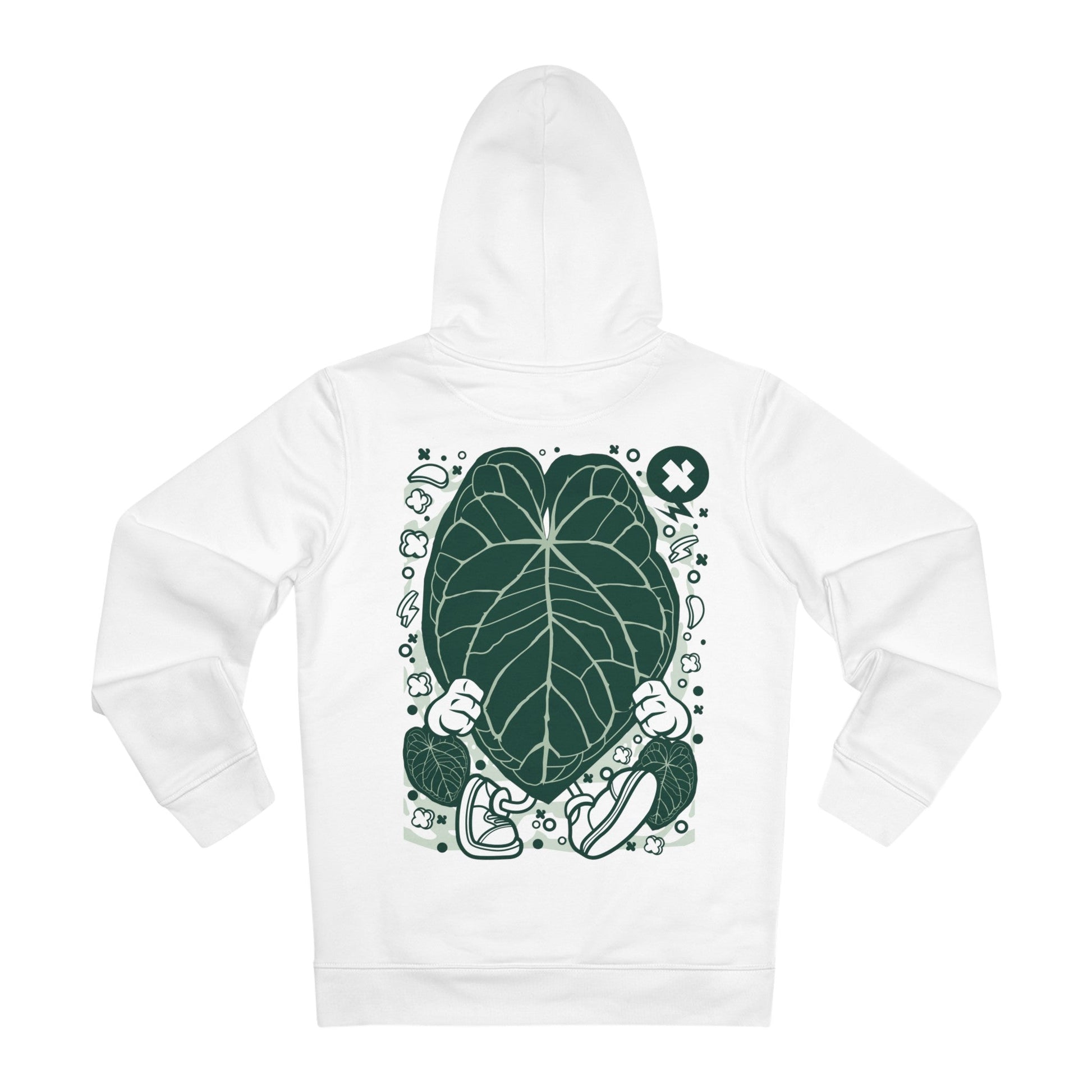 Printify Hoodie White / S Anthurium Magnificum - Cartoon Plants - Hoodie - Back Design