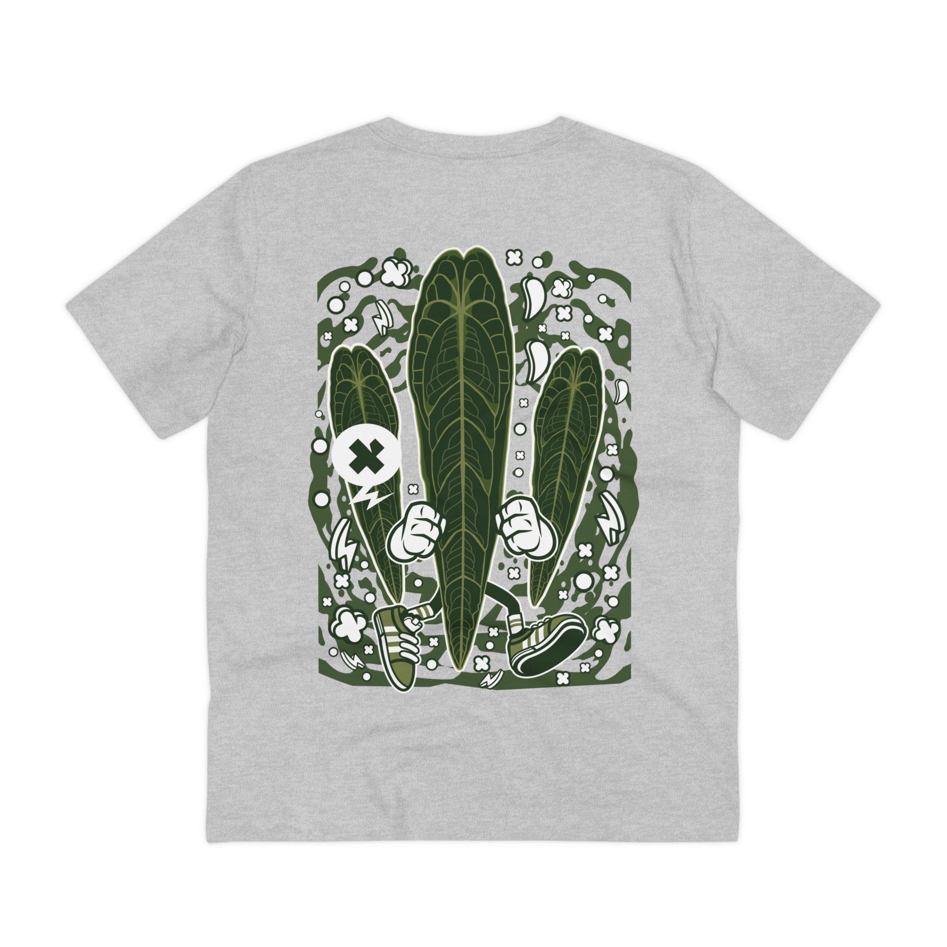 Printify T-Shirt Heather Grey / 2XS Anthurium Warocqeanum - Cartoon Plants - Back Design