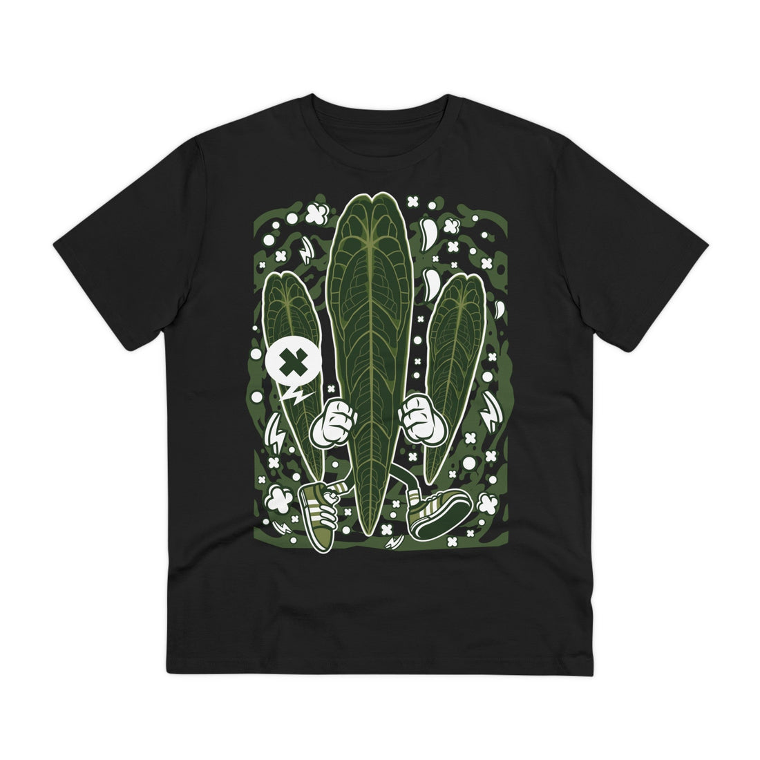 Printify T-Shirt Black / 2XS Anthurium Warocqeanum - Cartoon Plants - Front Design