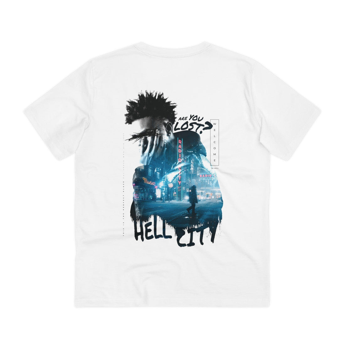 Printify T-Shirt White / 2XS Are you lost? Hell City - Exposure Streetwear - Back Design