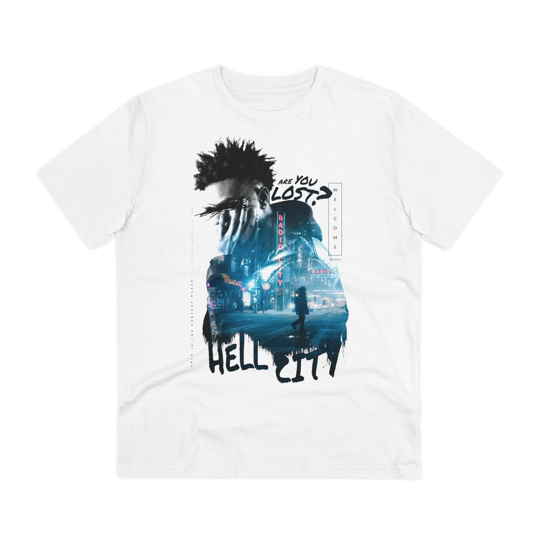 Printify T-Shirt White / 2XS Are you lost? Hell City - Exposure Streetwear - Front Design