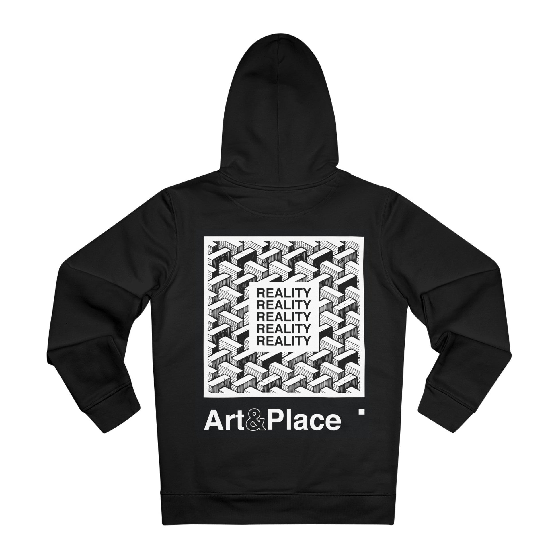 Printify Hoodie Black / 2XL Art Place Reality - Streetwear - Berlin Reality - Hoodie - Back Design