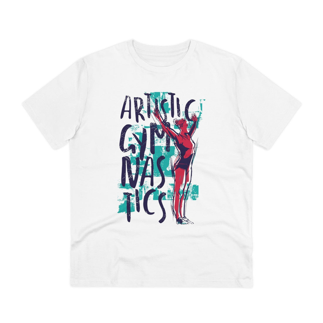 Printify T-Shirt White / 2XS Artistic Gymnast - Grunge Sports - Front Design