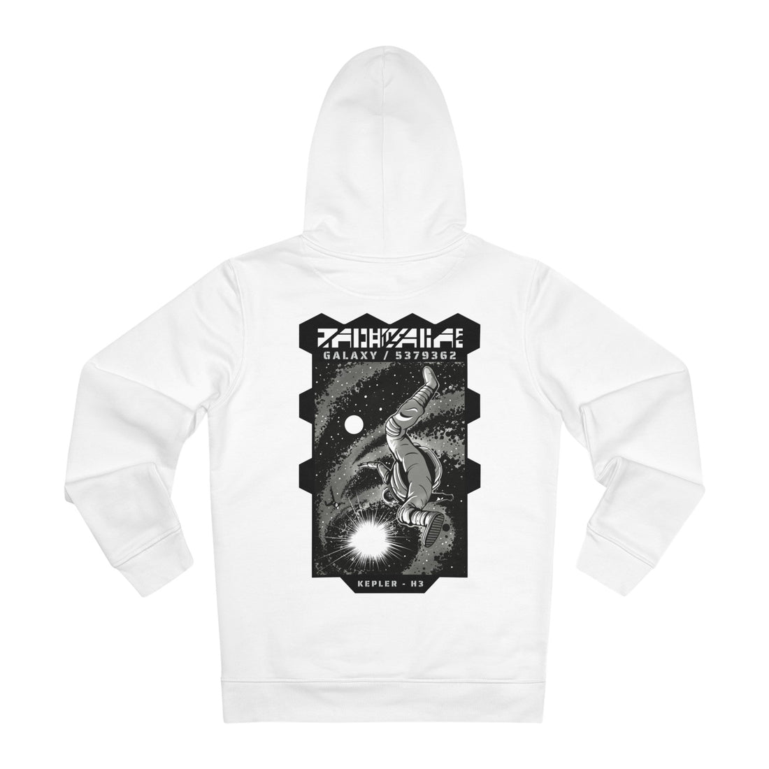 Printify Hoodie White / S Astronaut falling in Space - Astronauts in Space - Hoodie - Back Design